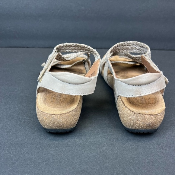 Taos Trulie Cork Wedge Strappy Braided Leather Sandal Tan/Brown US 6- 6.5 EU 37 - Picture 5 of 10